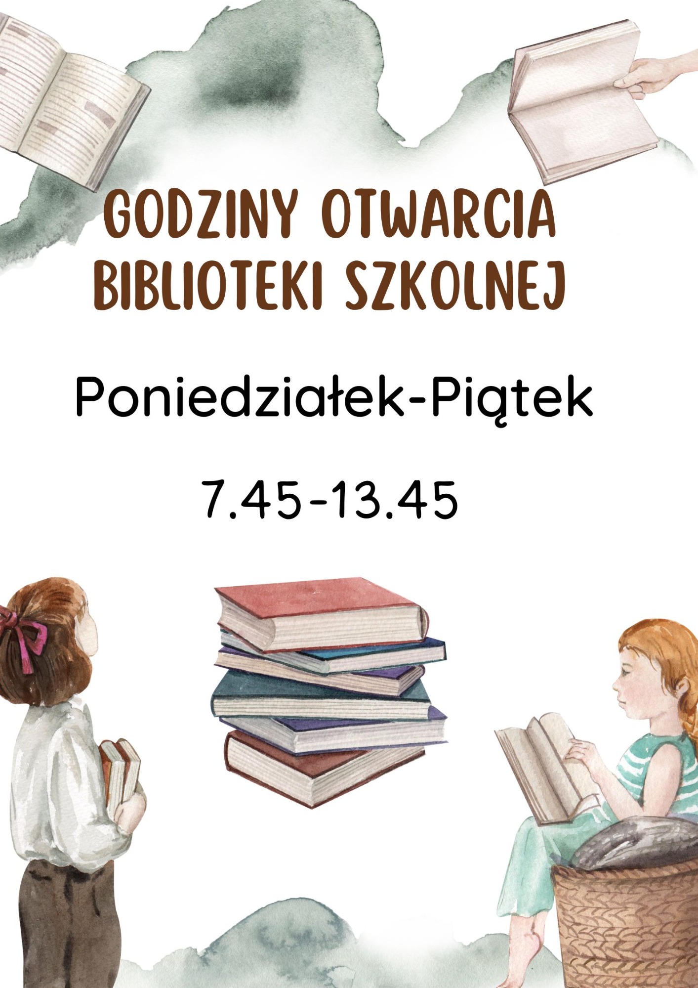 Godziny otwarcia biblioteki szkolnej - Obrazek 1