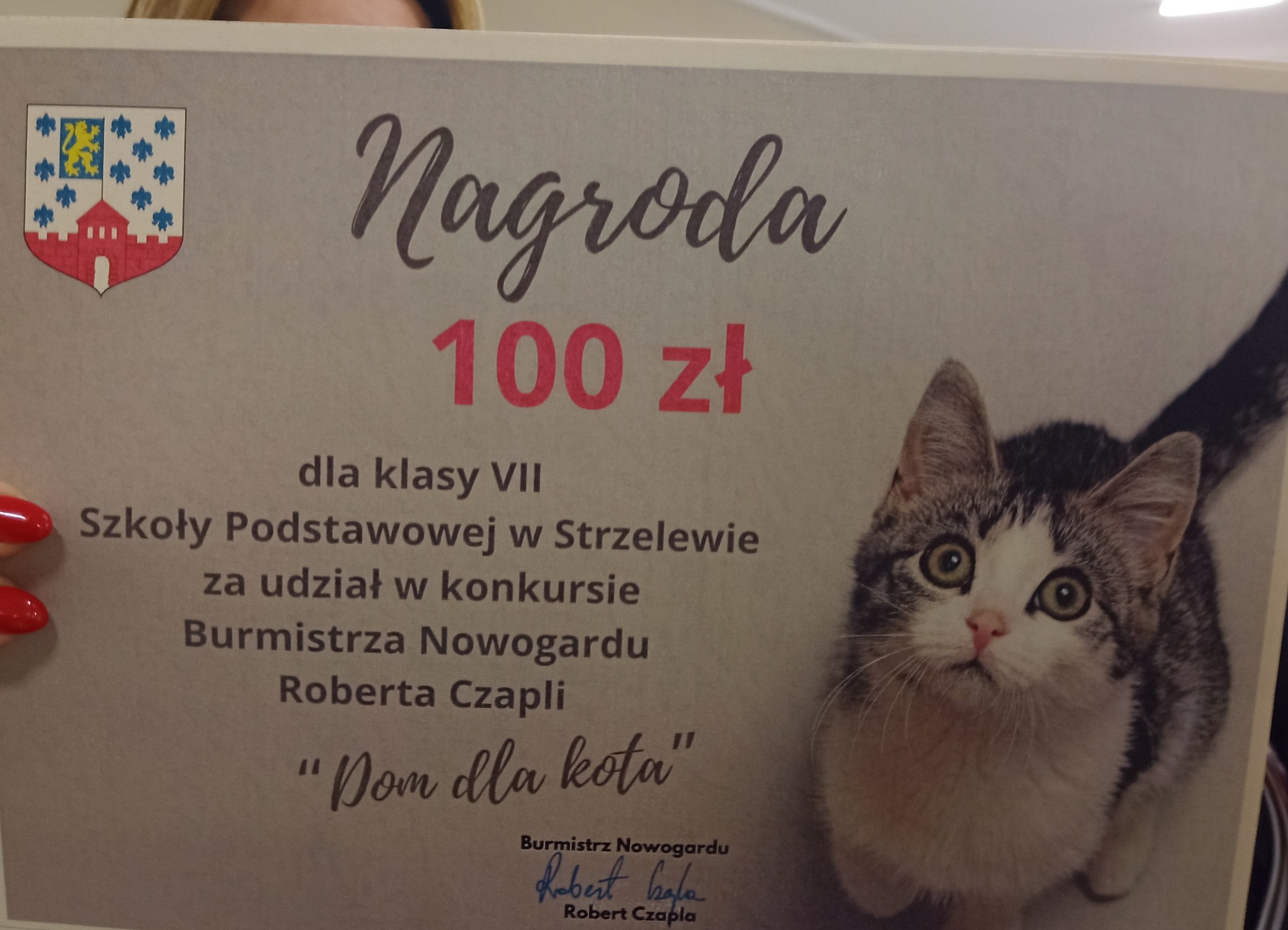 Konkurs organizowany przez Burmistrza Nowogardu Roberta Czaplę "Domek dla kota." - Obrazek 2