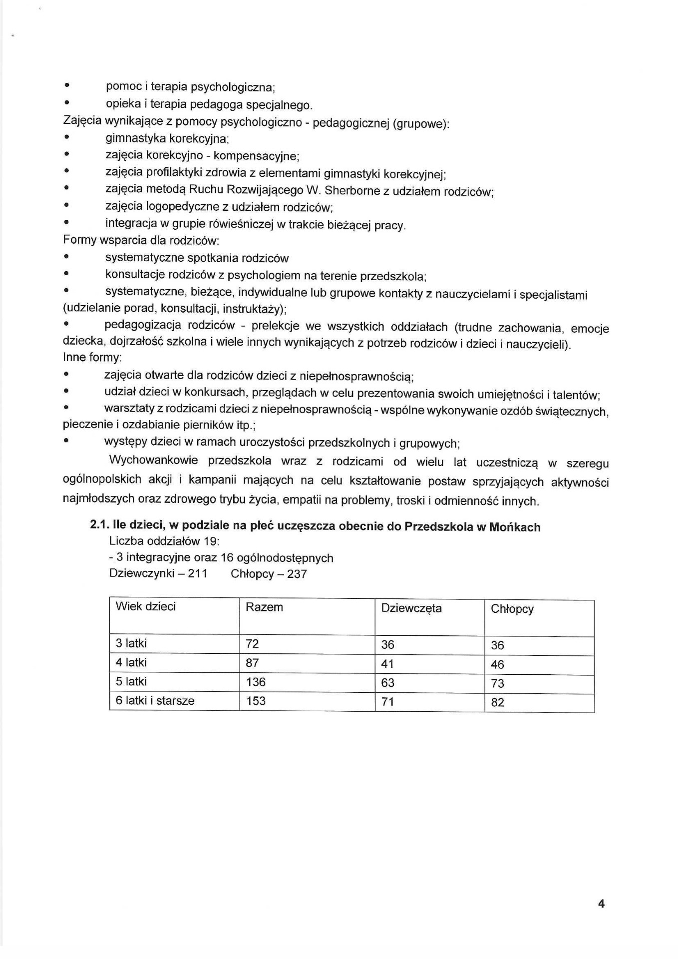 Indywidualna Diagnoza Potrzeb Przedszkola w Mońkach w zakresie wsparcia edukacji przedszkolnej Przedszkola w Mońkach - Obrazek 5