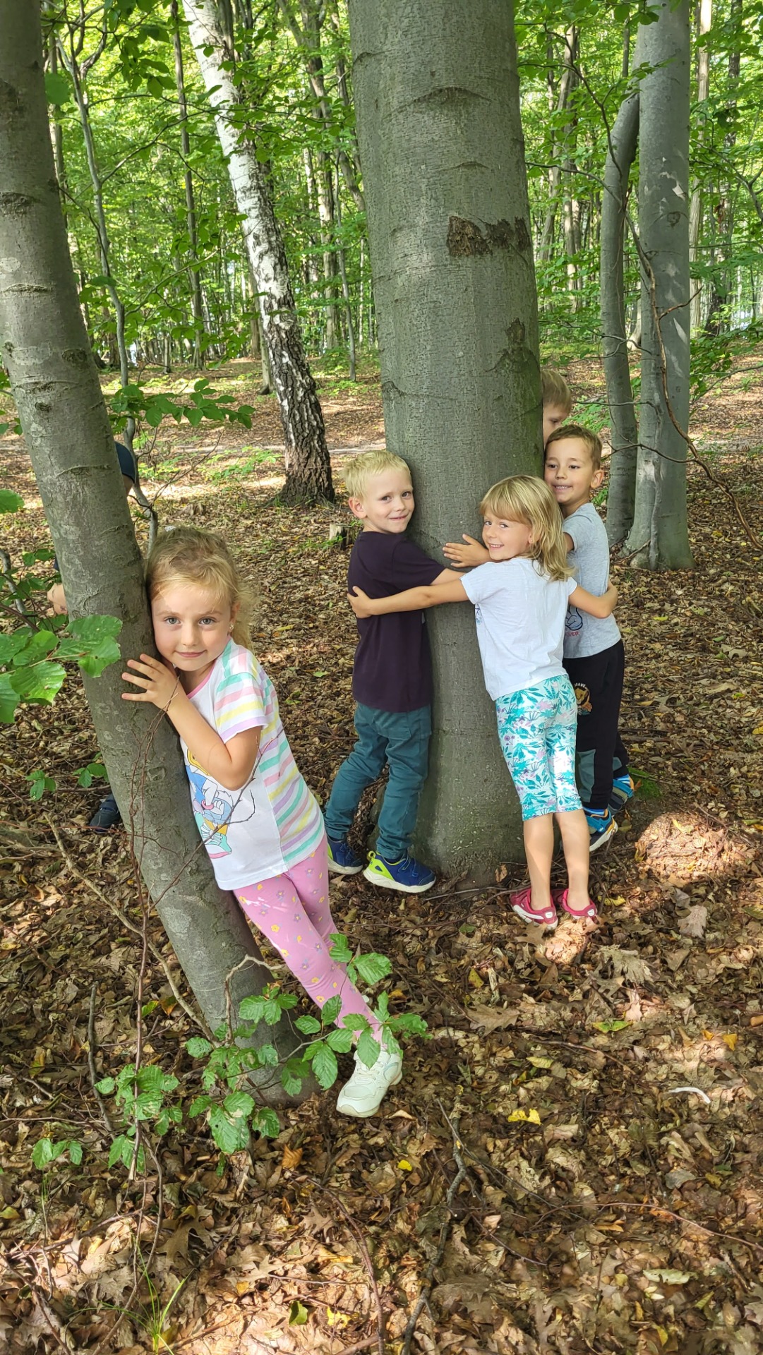 Przedszkolaki "Przytulają się do drzewa" #straznicylasow - Obrazek 2