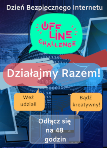 plakat akcji Offline Challenge - Odłącz się na 48 godzin od sieci