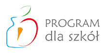 Logo Programu dla szkół z wizerunkiem grafiki w kształcie jabłka