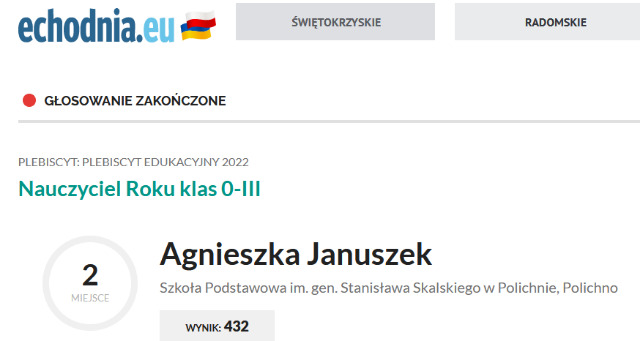 Gratulacje dla Pani Agnieszki Januszek - Obrazek 1