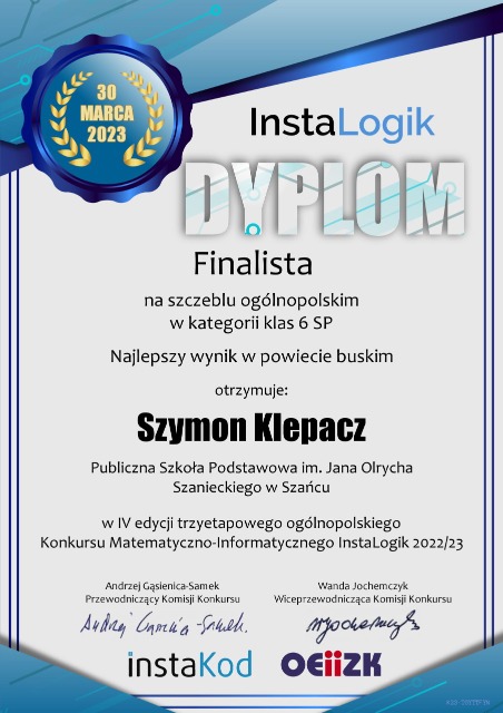 Sukces naszych uczniów w finale InstaLogika!!!! - Obrazek 1