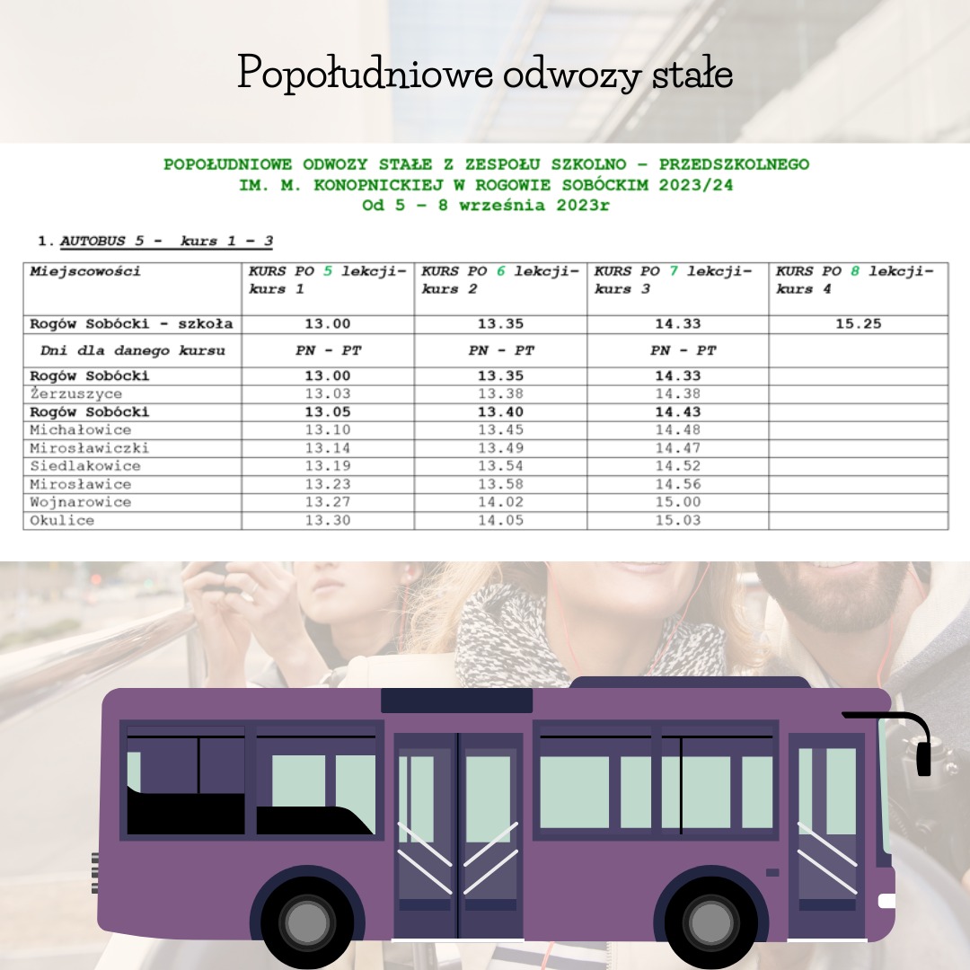 Ranne kursy autobusów oraz popołudniowe odwozy - Obrazek 2