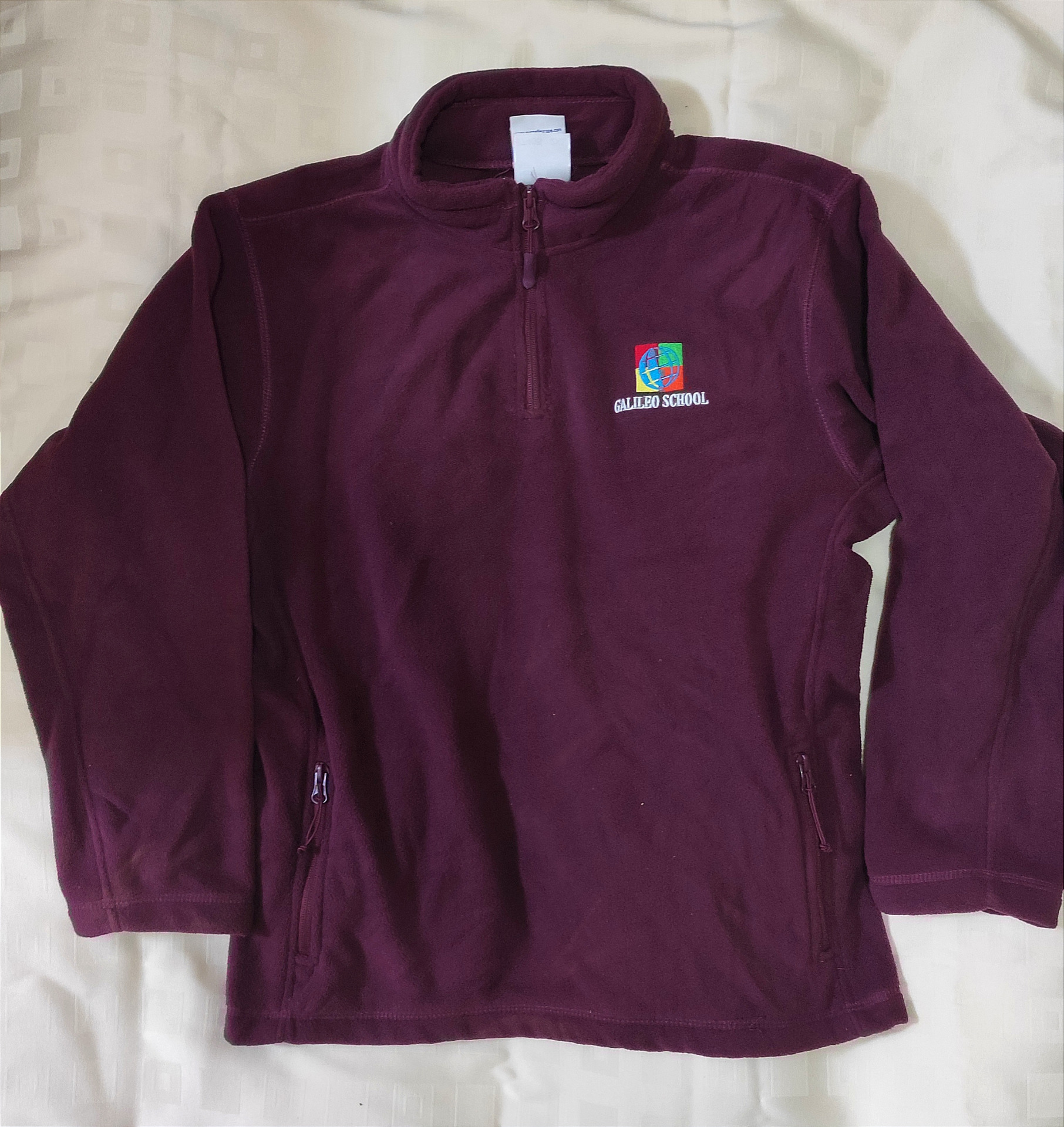 mikina hrubá - flis, krátky zips - bordová / fleece sweatshirt thick, short zip - burgundy; 

cena / price: 22€