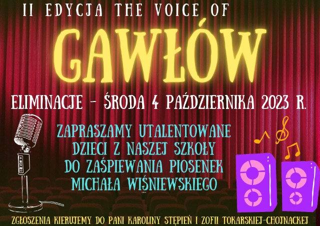 II Edycja The Voice of Gawłów - zapraszamy do udziału! - Obrazek 1