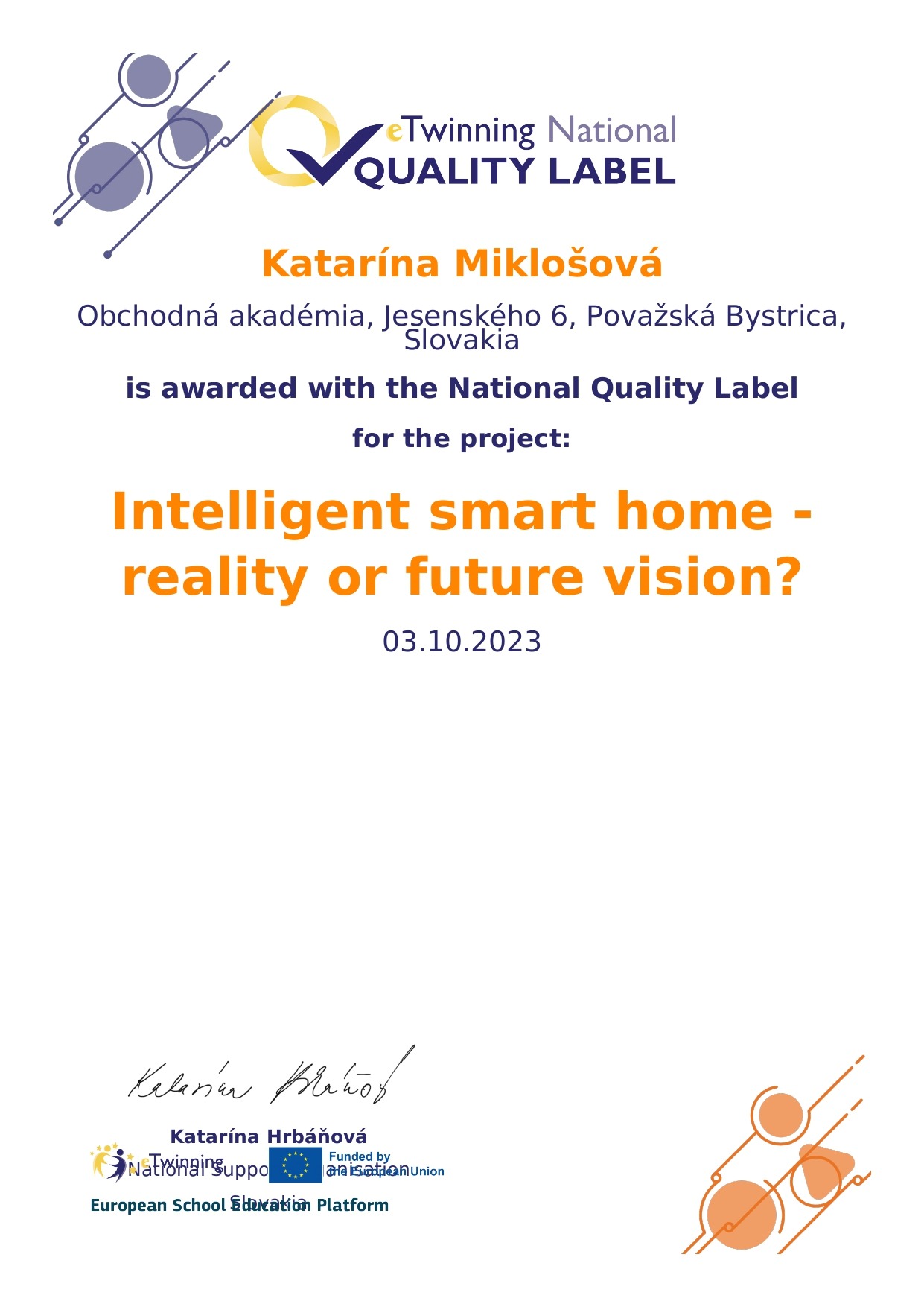 Získali sme 2 národné certifikáty kvality eTwinning - Obrázok 4