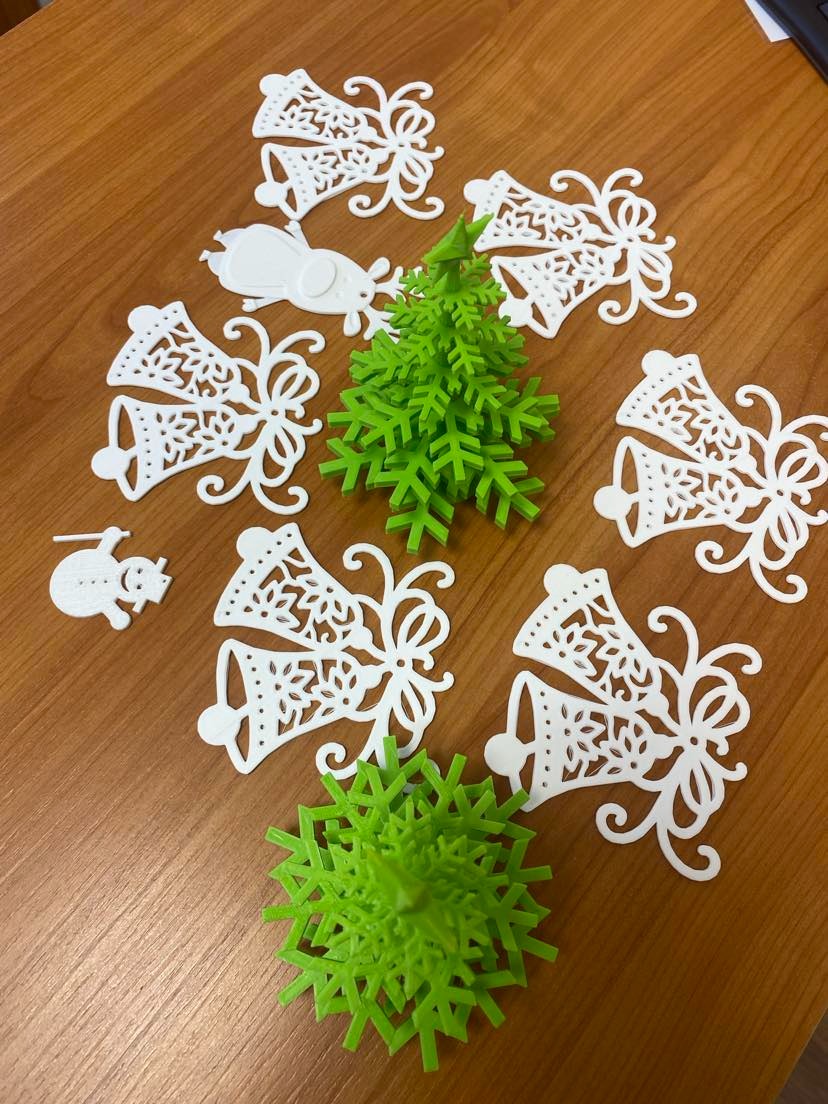 Ozdoby świąteczne wydrukowane na drukarce 3D