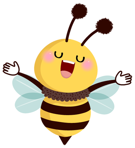 Szczęśliwa pszczoła z filmów rysunkowych